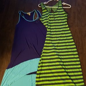 2 size Large maxi dresses.